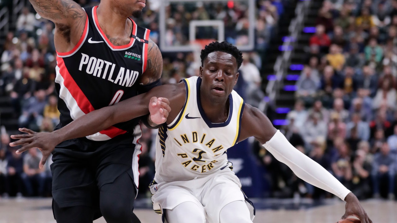 Trail Blazers use 2nd-half charge to get past Pacers 103-93